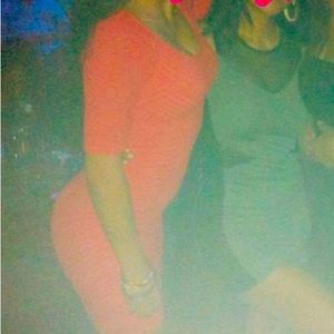 Bright coral Bebe dress size small